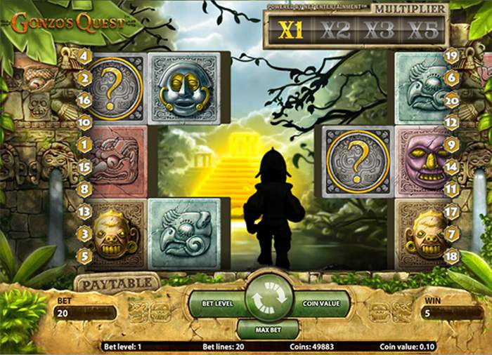 gonzo's quest game screen