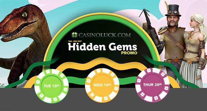 Casinoluck hidden gems promotion with free spins and free cash