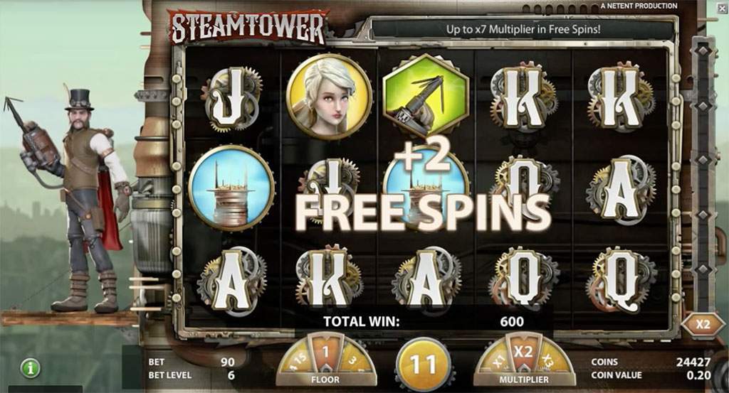 steam tower free spins